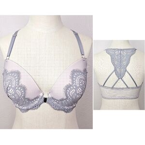 Victoria's Secret Dream Angels Lined Demi Racerback Bra 32DDD Front Close